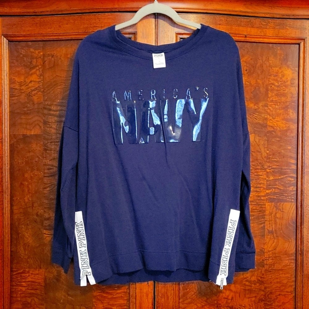Pink US Navy Sweatshirt Large